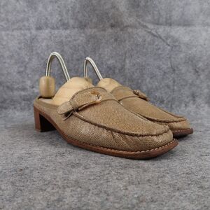 Stuart Weitzman Shoes Women 7 Mule Pump Loafer Leather Fashion Career Buckle Moc